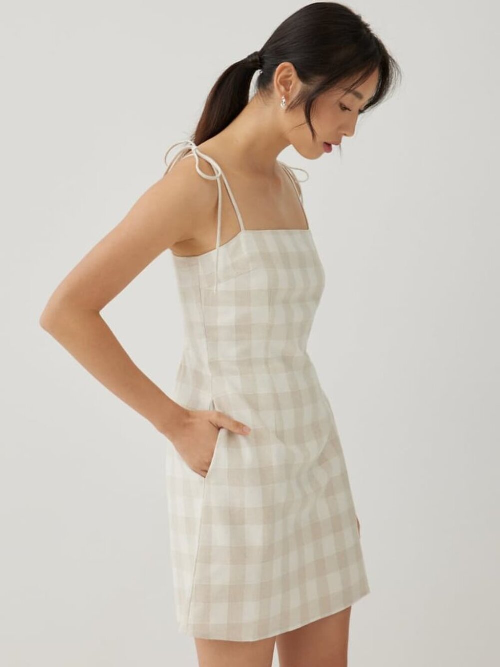 Love Bonito | Bitsy Gingham Camisole Mini Dress - Picture 2 of 8